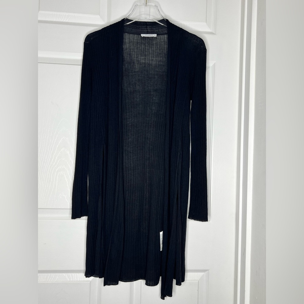 MM. Lafleur New York Black Long Cardigan Sz XS